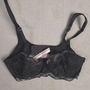 Victoria's Secret Dream Angels Push-Up Bra Lace‎ Trim Black 32C